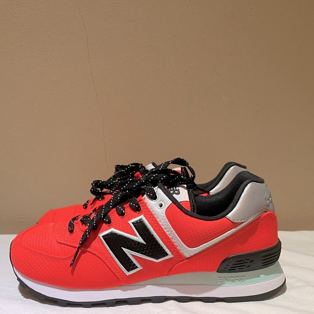 New Balance 574 Sneakers in Bright Pink Coral